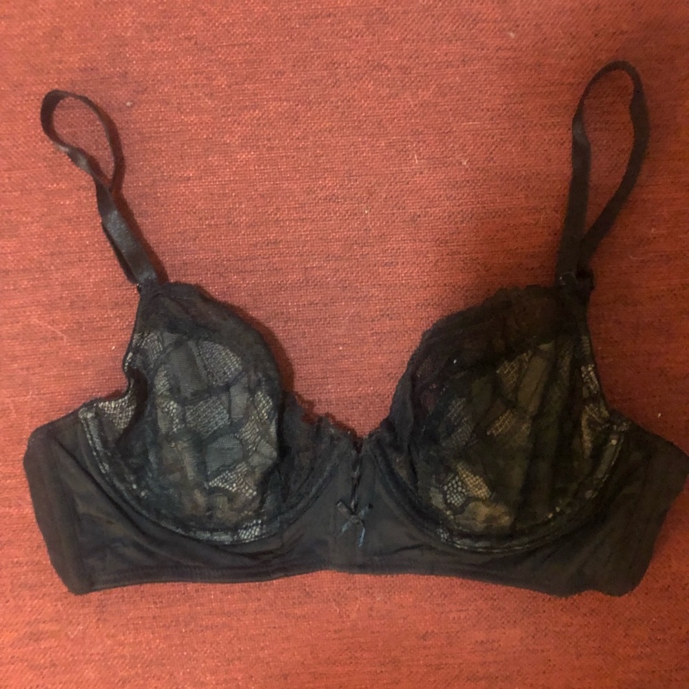 Black Lace Unlined Bra